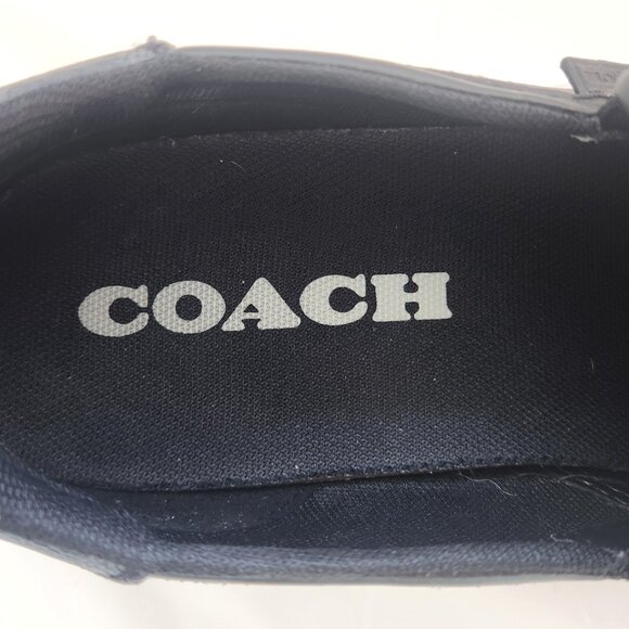 Coach Walker Slip On Women's Leather Sneakers C Logo Comfort Shoes Black Size 8B - Picture 12 of 16